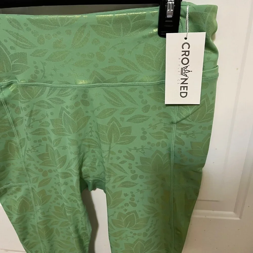 Crowned Athletics - Disney Tiana - Lily Pad Princess Leggings - NWT - XXL - Picture 2 of 9
